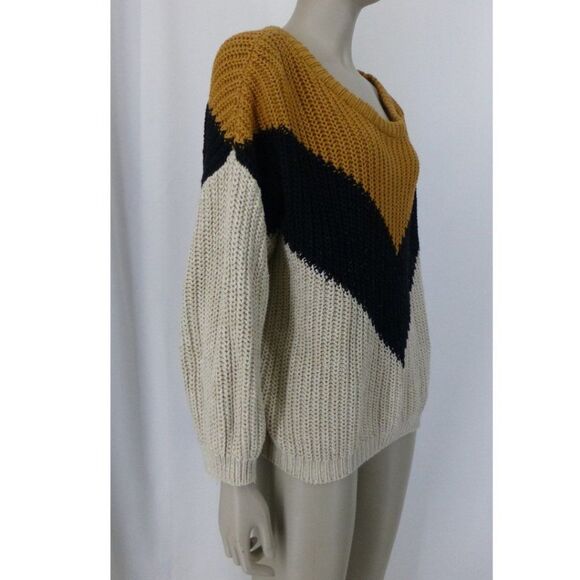 Lulu's Knitted Sweater (Brown, Black, and Cream Color Block) - Picture 3 of 9